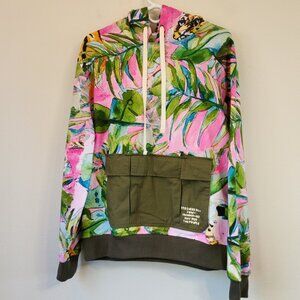 Strivers Row Delany Printed Drawstring Hoodie Powder Pink Unisex Adult Sz M